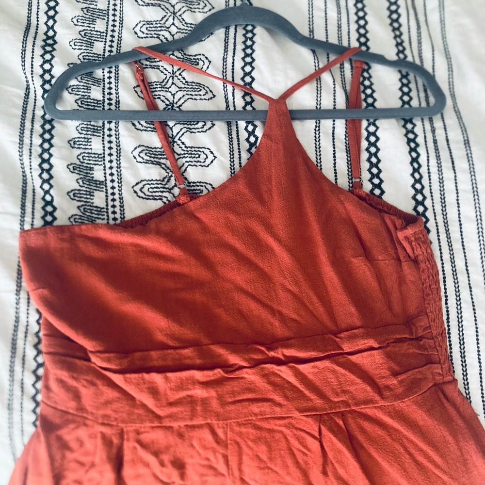 Burnt Orange Halter neck Jumpuit